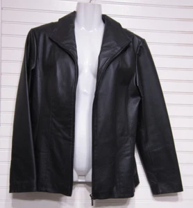 East 5th Womens Genuine Black Leather Jacket Size S - Picture 1 of 9
