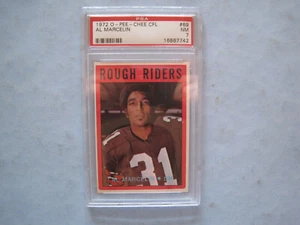 1972 O-PEE-CHEE CFL FOOTBALL CARD #69 AL MARCELIN PSA 7 NM SHARP+ '72 OPC - Picture 1 of 2