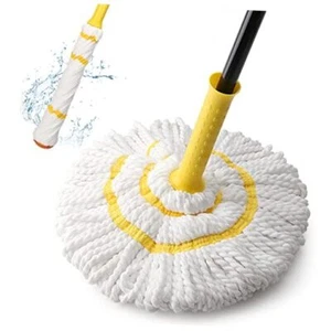 Self-Wringing Twist Mop for Floor Cleaning, Long Handled Yellow Twist Mop - Picture 1 of 7
