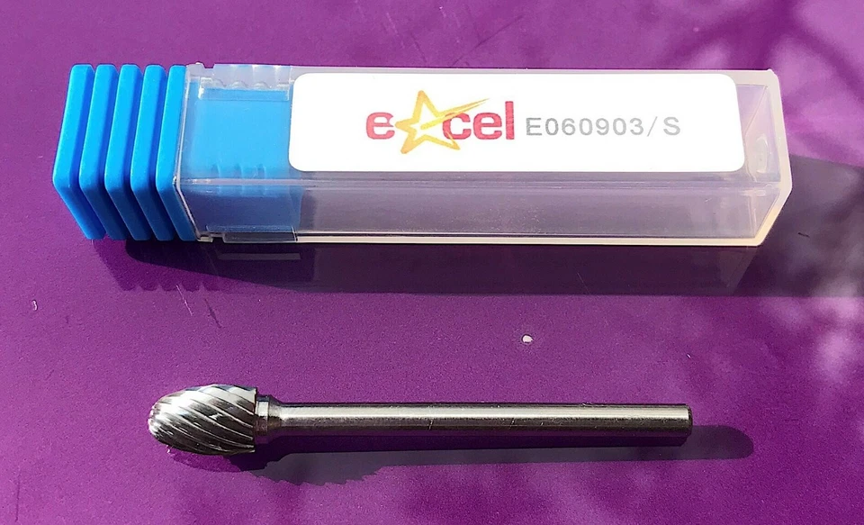 EXCEL Carbide Burr - 6mm Oval on 3mm Shank