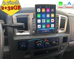 9.7" CarPlay For 2006-2008 Dodge Ram 1500 2500 3500 Car Stereo Radio GPS WIFI BT - Foto 1 di 20