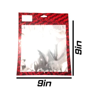 BOLSAS DE EXHIBICIÓN DE PLÁSTICO RESELLABLES GRANDES DE 9" X 9" PARA CABLES DE JUEGO Y MÁS - Imagen 1 de 5