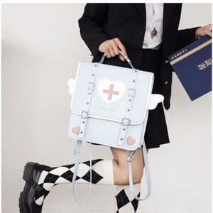 Mochila escolar uniforme japonesa JK niñas 3 vías bolsa de libro bolso mensajero de hombro - Imagen 1 de 16