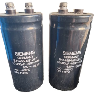 2 x Siemens 10,000uF 63V electrolytic capacitors - Picture 1 of 3