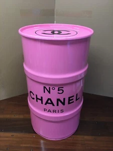 Fass Deko Valentinstag Metall PINK Süßigkeiten Kanister Fass Container Truhe - Bild 1 von 9