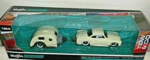 MAISTO DESIGN 2020 1/64 TOW & GO 1966 VOLKSWAGEN KARMANN GHIA W/TRAILER NEW! HTF - Picture 1 of 2