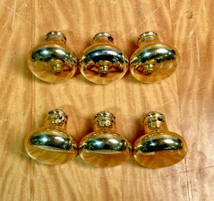 6 Antique Door Knob Vintage Ornate Brass Handle - Picture 1 of 6