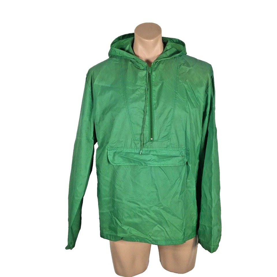 CHAQUETA CORTAVIENTOS FIELD&STREAM VINTAGE AÑOS 70 L SUÉTER CON CAPUCHA VERDE ESMERALDA claro Foto 1 de 4