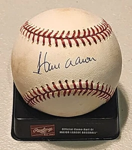 Hank Aaron Atlanta Braves Signed Baseball w/No COA - Picture 1 of 3