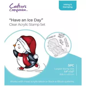 Crafter's Companion 4x4 Clear Stamp Set - Have an Ice Day, STCAHAID - Picture 1 of 2