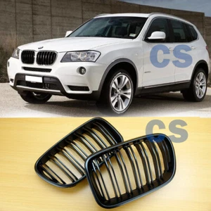 2011-2013 Pre-Facelift Matte Black M Look ABS Fit BMW X3 F25 SUV Front Grille - Picture 1 of 6