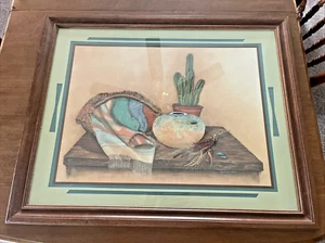 Home Interiors Gail Brown American Southwest gerahmter & mattierter Druck 31" x 25" Vintage - Bild 1 von 5