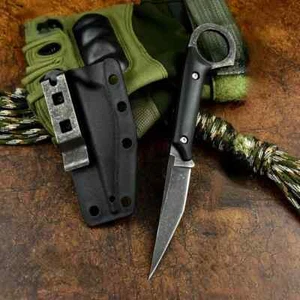 Neck Fixed Blade Knife Self Defense Survival  Outdoor Sheath Emergency Tactical - Picture 1 of 7
