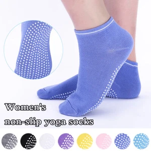 Women Yoga Socks Sports Gym Non Slip Hosiery Fitness Breathable Ankle Socks New - Picture 1 of 22