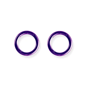 Par de Titanio Sin Costuras Cautivo Calibre 10 7/16" Diámetro Púrpura - Imagen 1 de 1
