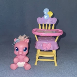 2008 My Little Pony Neonato Cutie Tempo di Alimentazione Pinkie Pie Ciao Sedia Bambino G3,5 - Foto 1 di 16