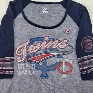 Top TShirt donna Minnesota Twins grande grigio maestoso il mio gioco preferito moda - Foto 1 di 7