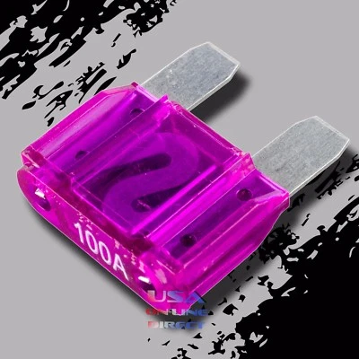 10pcs 100a AMP Platinum Large Blade Audio Maxi Fuse Car Marine Auto Motorcycle  - Image 1 of 2