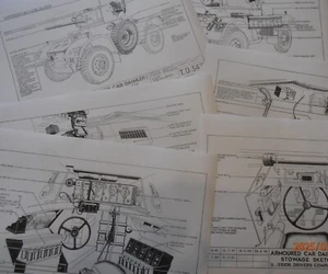 Daimler Armoured car MK1. Stowage sketches.x 6. TD3471 - Foto 1 di 2