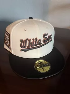 Chicago White Sox 7 3/4 New Era 59fifty Fitted Hat Satin Brim 95 Years MLB - Picture 1 of 7