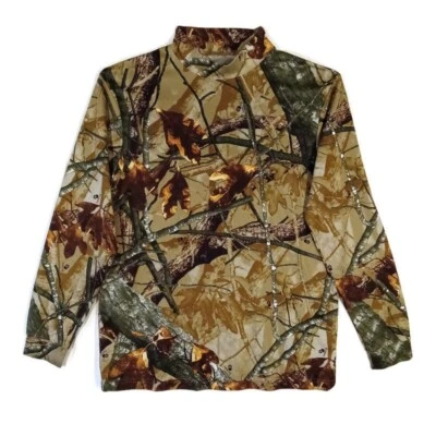 Outfitters Ridge Fusion 3-D Camo Tshirt Mens Medium Pullover Mock Neck Hunting - Image 1 of 4