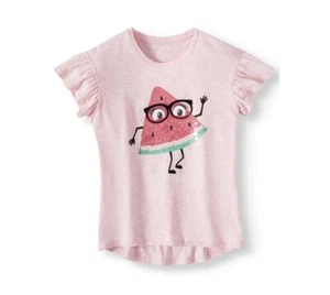 wonder nation 3d embellished graphic T shirt Peach Girls M 10/12 - Picture 1 of 3