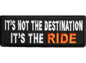 Chaleco Chaqueta Bordada IT'S NOT THE DESTINY Divertido Motociclista Diciendo Parche Emblema - Imagen 1 de 1