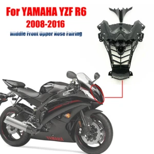 Carenado nariz superior delantero medio capó fibra de carbono para Yamaha YZF R6 2008-2016 - Imagen 1 de 6