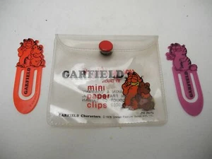 Mini clips de papel Garfield 1978 vintage con bolsa de plástico de Young Things Dakin - Imagen 1 de 7