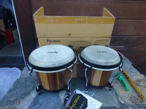 New Tycoon Percussion Wooden Bongo Drums 6" & 7" w/ Tags - Picture 1 of 6