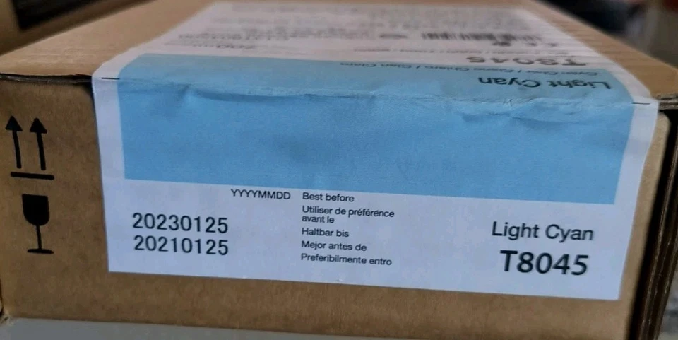 -2023 Nueva tinta genuina Epson T8045 cian claro 700 ml para SC-P9000/8000/7000/6000 Foto 1 de 2