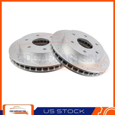 Rotores de disco dianteiro de freio perfurados e entalhados para 1995-2000 Chevrolet Tahoe - Imagem 1 de 4