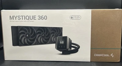 DeepCool Mystique 360 AIO Liquid CPU Cooler ARGB LCD Screen, Intel AMD, Sealed - Image 1 of 4