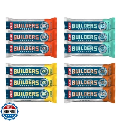Barritas de Proteína CLIF BUILDERS - Paquete Variedad - 20g Proteína Vegetal - Gluten  Foto 1 de 4