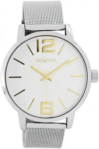 Oozoo Reloj Mujer con Correa Metálica Milanaise 40 MM Blanco / Dorado / Plata C - Imagen 1 de 1