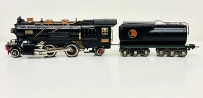 Lionel Prewar 2-4-2 Steam Locomotive 260E w/ 12 Wheel Tender Runs & Lights - Image 1 of 4