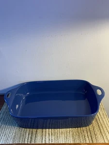 CORNINGWARE CREATIONS GRES HORNEAR LASAÑA CAZUELA ASADOR PLATO 9X13 AZUL  - Imagen 1 de 7