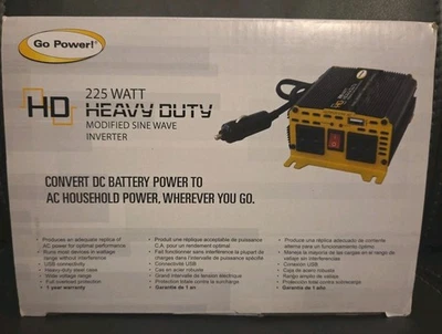 Go Power! Heavy-Duty Modified Sine Wave Inverter, 225 Watts #80173 Inverter RV - Image 1 of 4