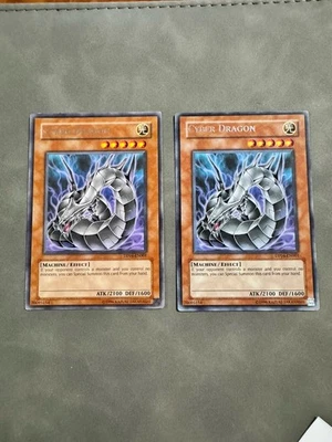 Yugioh Cyber Dragon DP04-EN001 Rare Unlimited  Ed LP X2 - Image 1 of 4