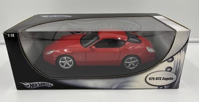 Hot Wheels 1:18 Ferrari 575 GTZ Zagato Red Diecast Model Car Boxed 2009 - Image 1 of 4