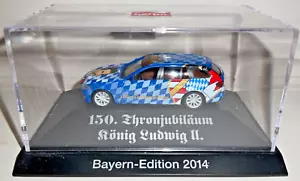 Herpa 918312 BMW Serie 5 Touring Edición Bayern 2014 Aniversario del Trono 1:87 EMBALAJE ORIGINAL Caja PC - Imagen 1 de 4