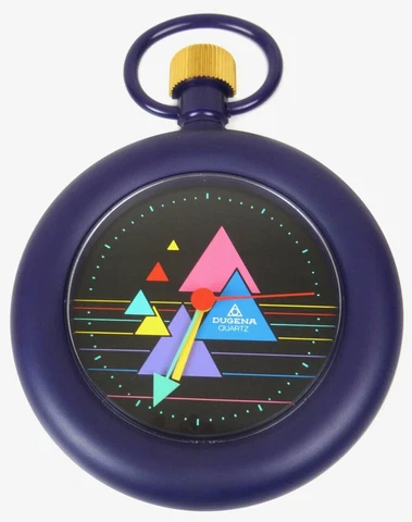 VERY RARE ORIGINAL POSTMODERN 80s VINTAGE MEMPHIS AGE WALL CLOCK BY DUGENA Cover