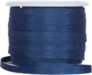 Threadart 100% Pure Silk Ribbon - 2mm Navy - No. 590 - 10 Meters - Picture 1 of 7