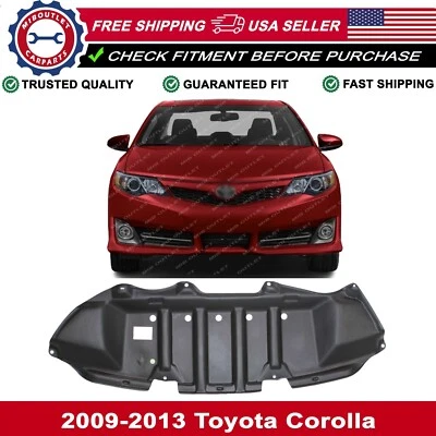 Protetor contra respingos do motor dianteiro sob a tampa para 2009-2013 Toyota Corolla - Imagem 1 de 4