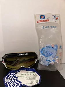 Cebe Snow Ski Goggles Vintage USA Ski Team Stop Fog Red White Blue Strap France - Picture 1 of 5