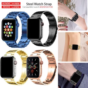Correa de metal iWatch de acero inoxidable para hombre para Apple Watch Series 7 6 44MM45MM - Imagen 1 de 23