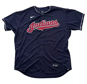 Nike Authentic Cleveland Indians MLB Baseball Jersey Navy Blue Alternate 56 XXXL - Picture 1 of 9