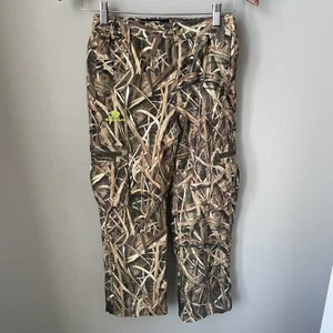 Mossy Oak Boys Youth Scent Control Microban Lined Camo Hunting Cargo Pants Sz M - Picture 1 of 12