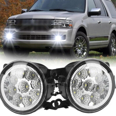 Par de luces antiniebla blancas para parachoques delantero aptas para Lincoln Navigator 2007-2015 Foto 1 de 4