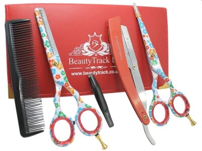 Professional Barber Hair Cutting Thinning Scissors Shears Set Hairdressing Salon - Image 1 of 3